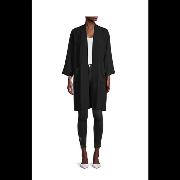 Eileen Fisher Loden Green M EUC washable Silk Cardigan - Picture 2 of 9